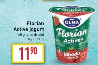 Ochucený jogurt Florian Active+ Olma
