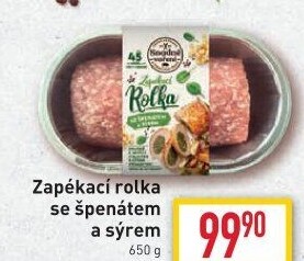 Rolka se špenátem a sýrem Snadné vaření Kostelecké uzeniny