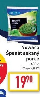 Špenát sekaný mražený Nowaco