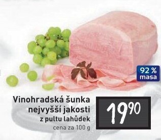 Šunka vinohradská nejvyšší jakosti LE&amp