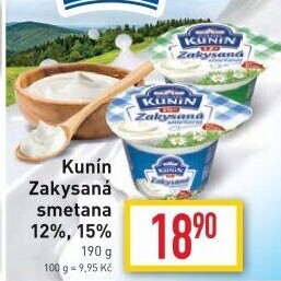 Zakysaná smetana Kunín 12%