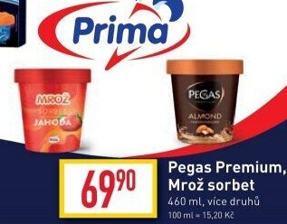 Zmrzlina v kelímku Pegas Premium Prima