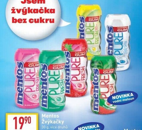 Žvýkačky Pure Fresh Mentos