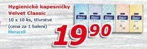 Kapesníčky papírové 3vrstvé Velvet
