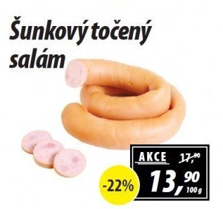 Salám šunkový točený