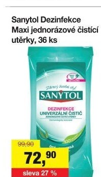 Univerzální dezinfekční ubrousky Sanytol