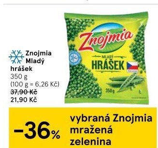 Hrášek mražený Znojmia