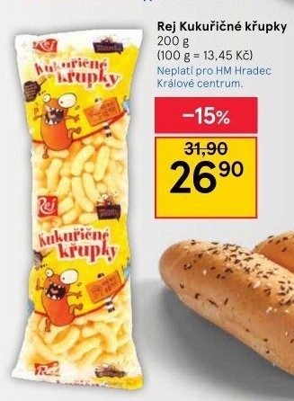 Kukuřičné křupky Rej
