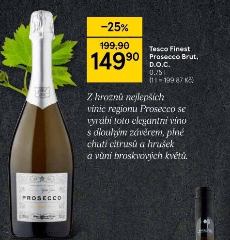 Prosecco brut DOC Tesco finest