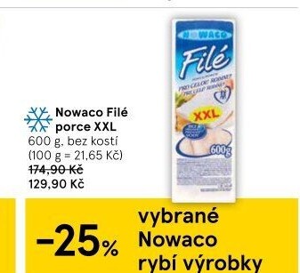 Rybí filé mražené Nowaco