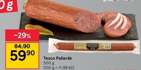 Salám Pašerák Tesco