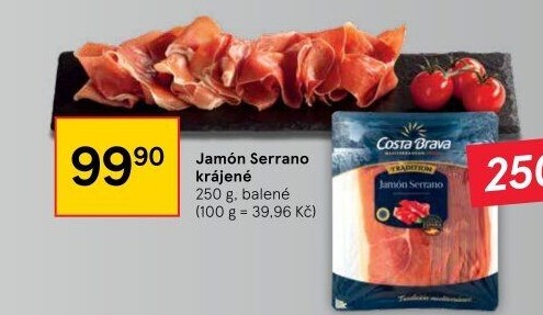 Šunka Jamón Serrano Costa Brava
