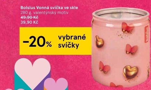 Svíčky ve skle vonné Bolsius