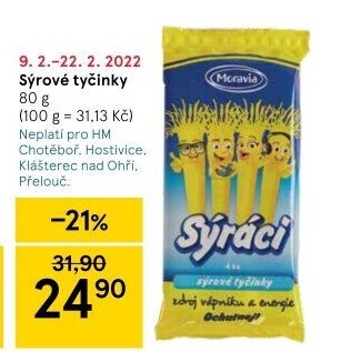 Sýrové tyčinky Sýráci Moravia