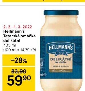 Tatarská omáčka delikátní Hellmann'