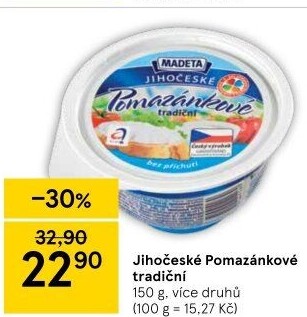 Tradiční pomazánkové Jihočeské Madeta