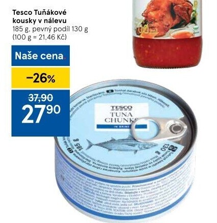 Tuňák kousky Tesco