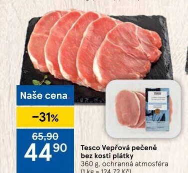 Vepřová pečeně bez kosti Tesco