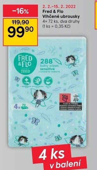 Vlhčené ubrousky Fred&amp