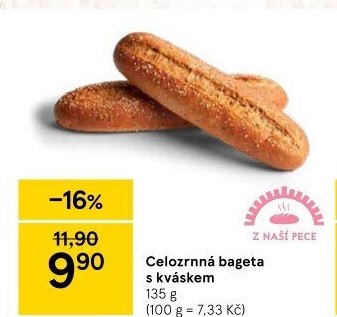 Bageta celozrnná