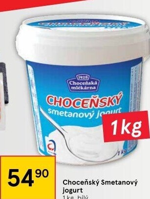 Bílý jogurt smetanový Choceňský