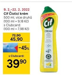 Krémový čistič Cif Cream