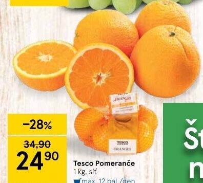 Pomeranče Tesco