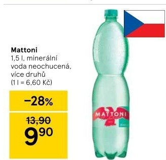 Přírodní voda Mattoni