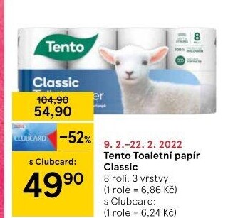 Toaletní papír 3vrstvý Tento