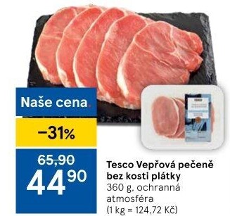 Vepřová pečeně bez kosti Tesco