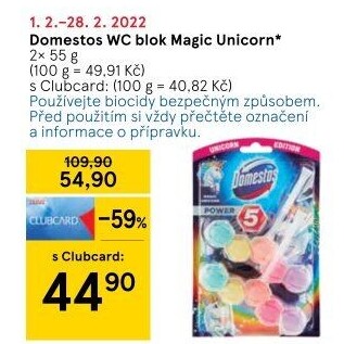 WC blok tuhý Power 5 Domestos