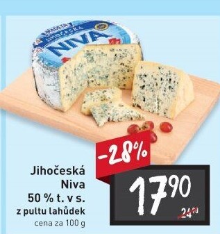 Sýr Niva Jihočeská 50% Madeta