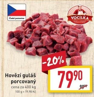Hovězí maso na guláš Vocílka
