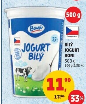 Bílý jogurt Boni
