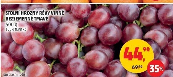 Hrozny tmavé bezsemenné