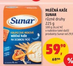 Kaše mléčná Sunar