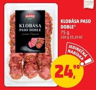 Klobása Paso Doble Příbramská uzenina