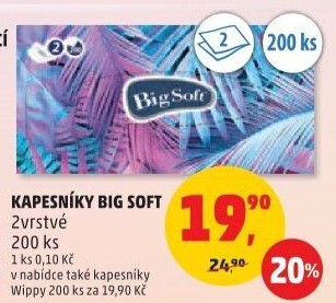 Papírové kapesníčky 2vrstvé Big Soft - box
