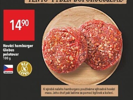 Hovězí hamburger Globus