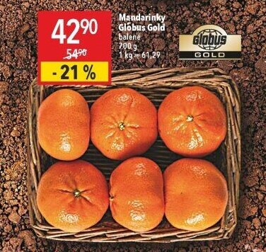 Mandarinky Globus Gold