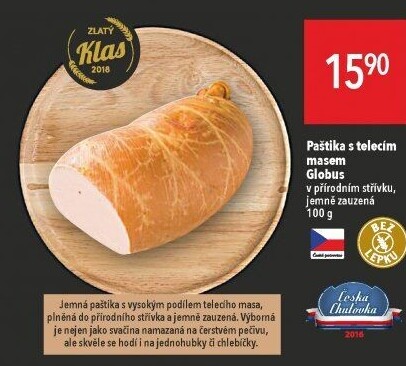 Paštika s telecím masem Játrovka Globus