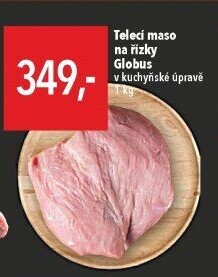 Telecí maso na řízky Globus