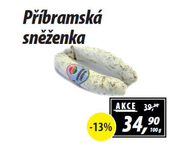 Klobása Příbramská sněženka Příbramská uzenina