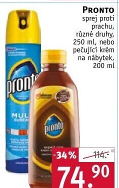 Čistič proti prachu ve spreji Pronto