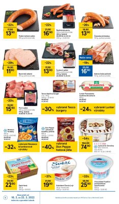 akční leták Tesco 16.2.2022-22.2.2022