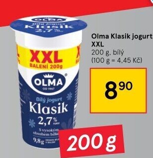 Bílý jogurt Klasik Olma