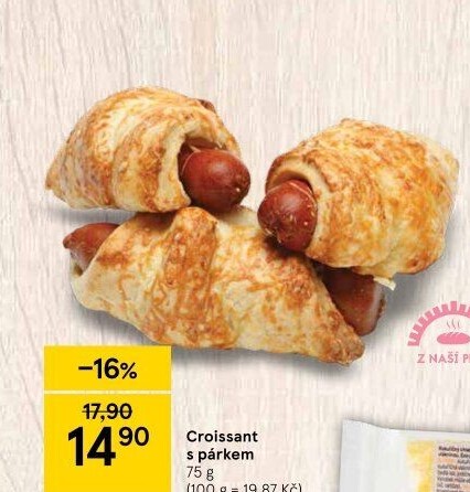 Croissant s párkem