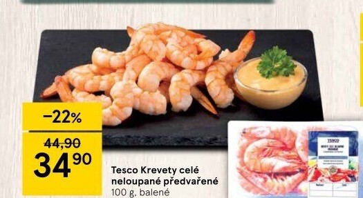 Krevety předvařené Tesco