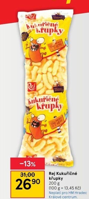 Kukuřičné křupky Rej