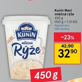Mléčná rýže Kunín